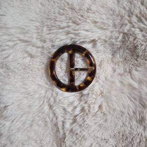 Fabric Belt Buckle Retro Vintage Plastic Lucite 70s 80s Style Accessory Piece ✨️